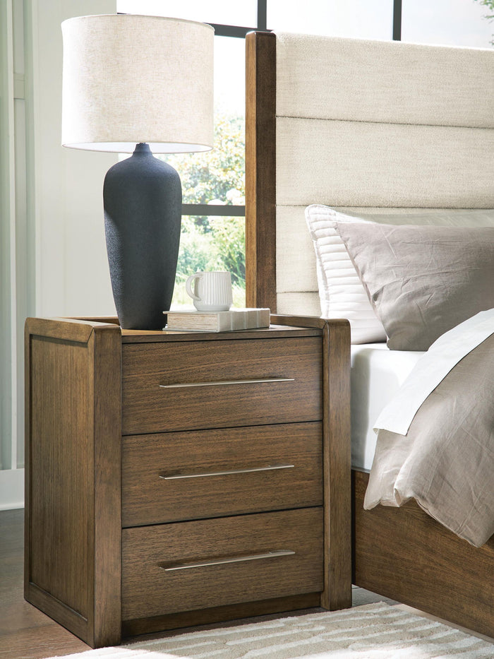 Marxmore - Three Drawer Night Stand - Brown image 2