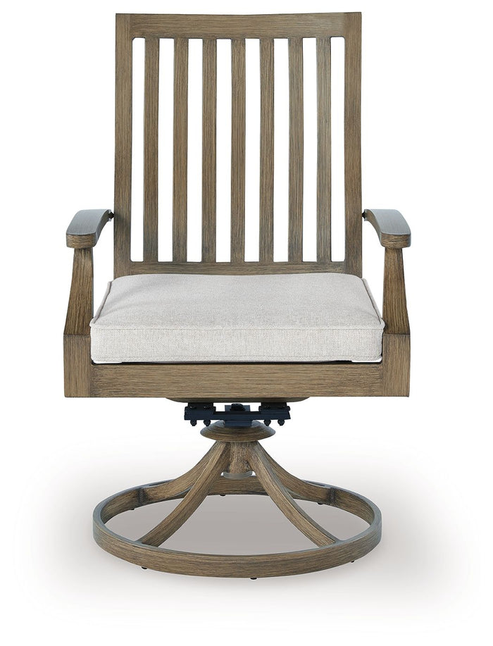 Rainier Ranch - Swivel Chair With Cushion (Set of 2) - Brown / Beige image 2