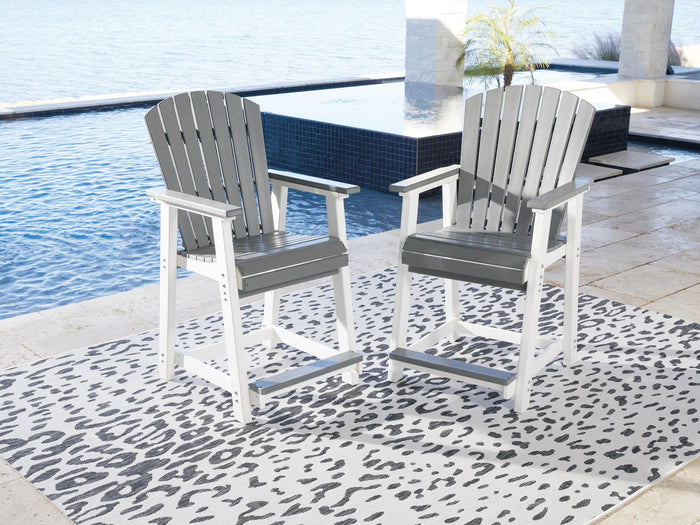 Transville - Barstool (Set of 2) - Gray / White image 2