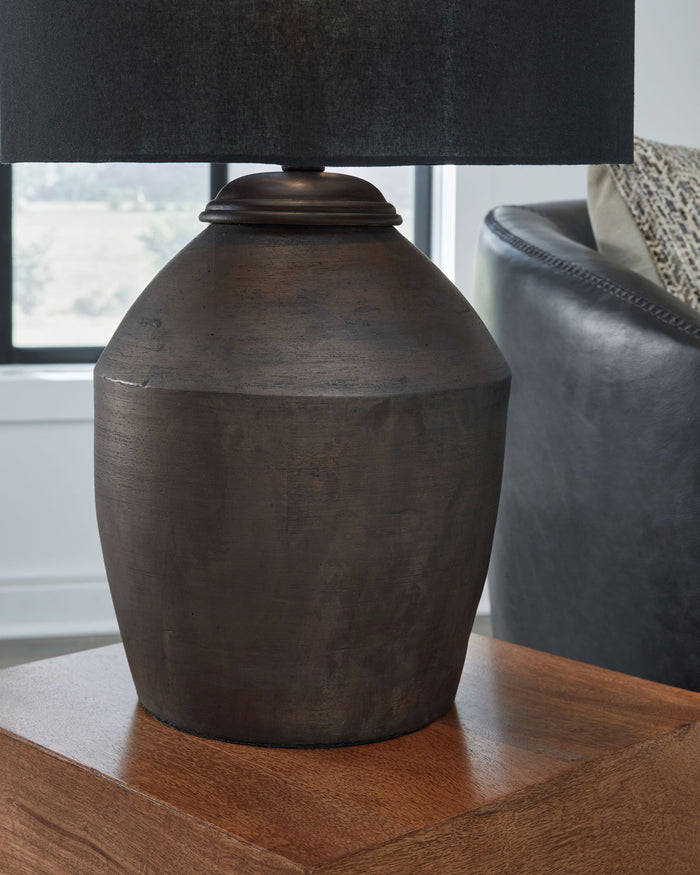 Naareman - Terracotta Table Lamp - Metallic Black image 3