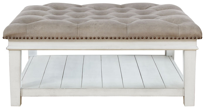 Kanwyn - Uph Ottoman Cocktail Table - Whitewash image 3