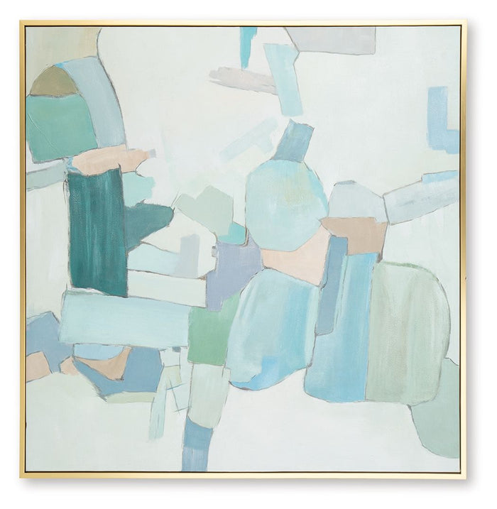 Wynburn - Wall Art - White / Blue / Green image 2