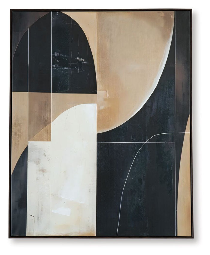 Ewanford - Wall Art - Black / Brown / Tan image 1