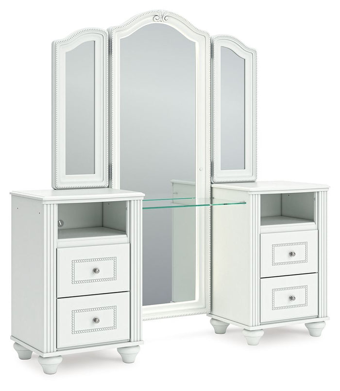 Kozlani - Vanity With Mirror - White image 3