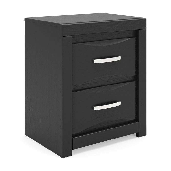 Stabotta - Two Drawer Night Stand - Black image 1