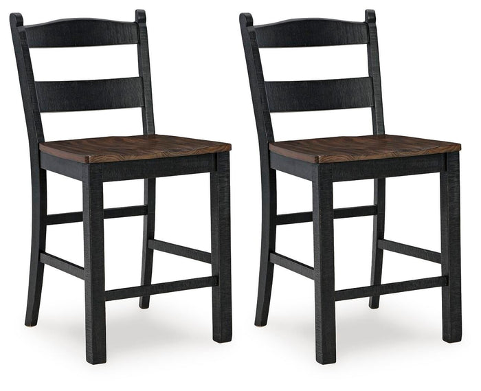 Valebeck - Barstool (Set of 2) - Black / Brown image 1