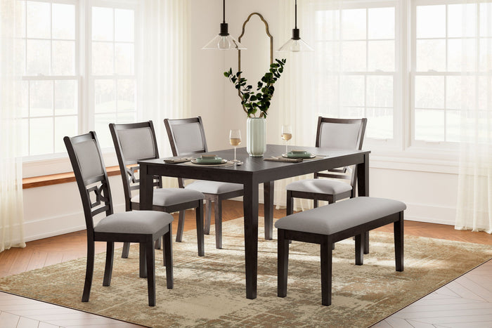 Langwest - Dining Room Table Set (Set of 6) - Brown image 3