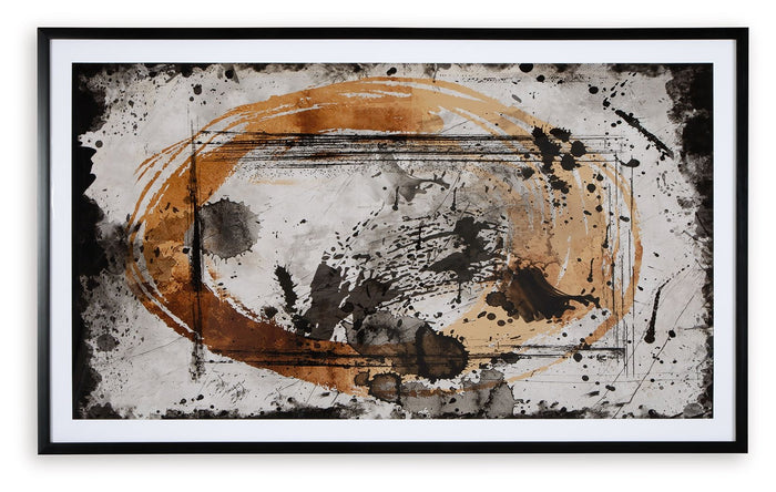 Clefting - Wall Art - Black / Caramel / Tan image 2