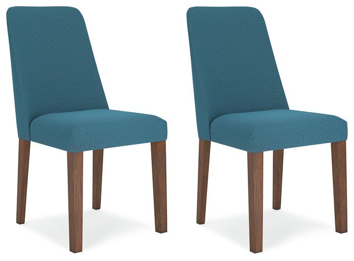 Lyncott - Dining Uph Side Chair (Set of 2) - Blue / Brown image 2