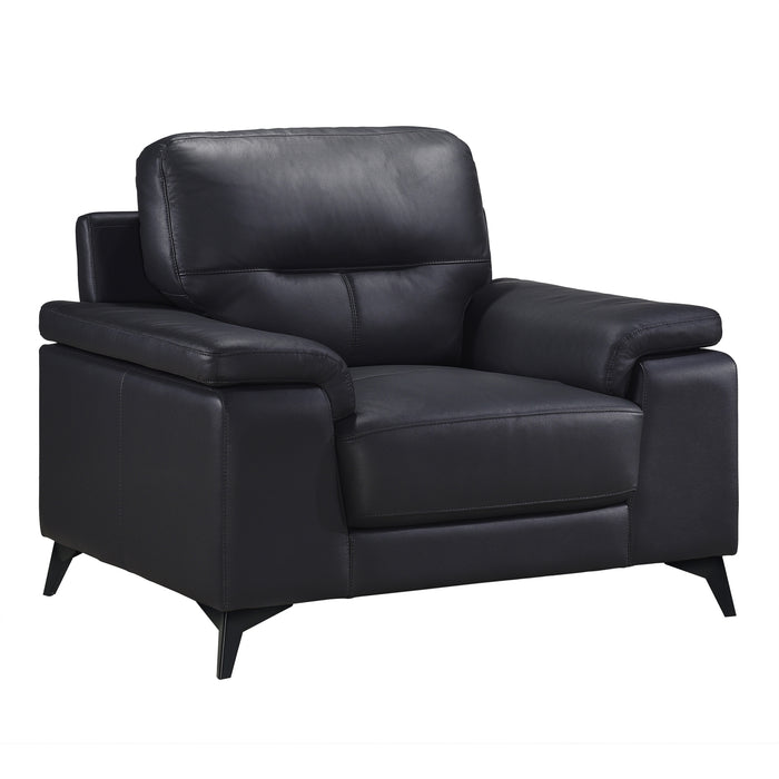 Raven Accent Chair, Black Leather Match image 6