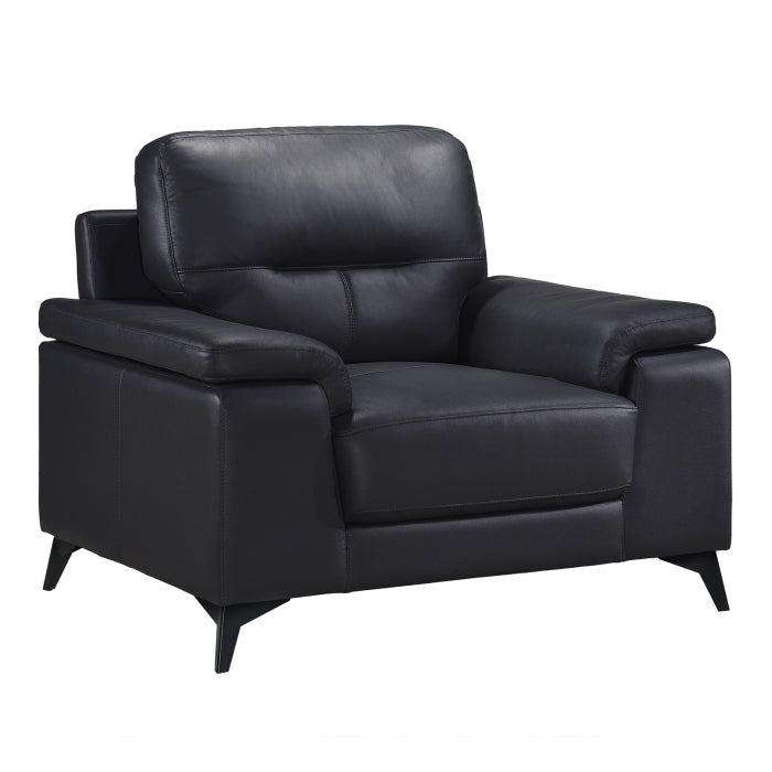 Raven Accent Chair, Black Leather Match image 10
