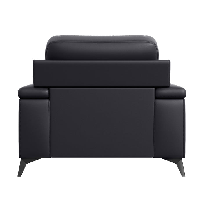 Raven Accent Chair, Black Leather Match image 8