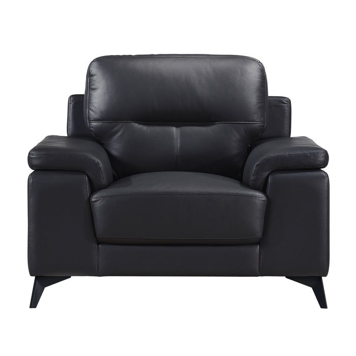 Raven Accent Chair, Black Leather Match image 5