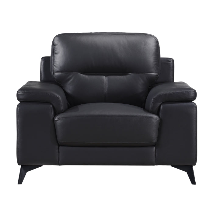 Raven Accent Chair, Black Leather Match image 9