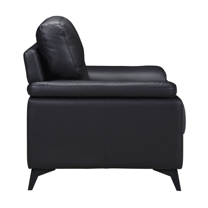 Raven Accent Chair, Black Leather Match image 7