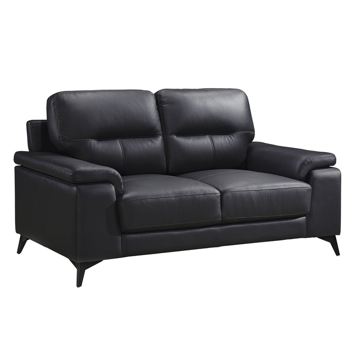 Raven Loveseat, Black Leather Match image 8
