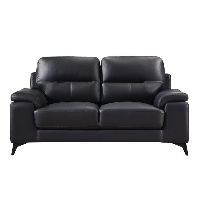 Raven Loveseat, Black Leather Match image 7