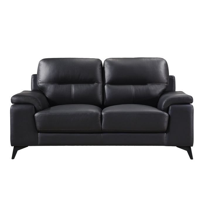 Raven Loveseat, Black Leather Match image 10