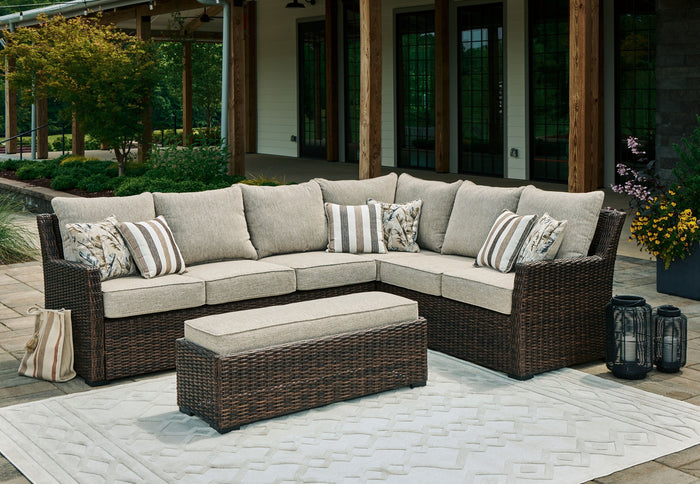 Brook Ranch - Sofa Sectional, Bench With Cushion (Set of 3) - Brown image 4