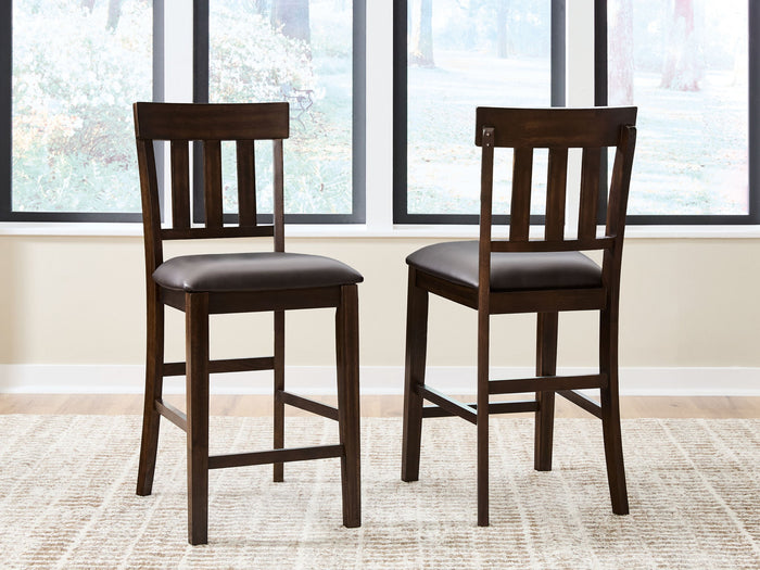 Haddigan - Upholstered Barstool (Set of 2) - Dark Brown image 3