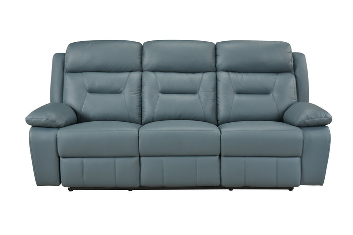 Monroe Power Double Reclining Sofa, Blue-Grey Leather Match image 3