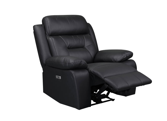 Monroe Power Recliner, Black Leather image 5