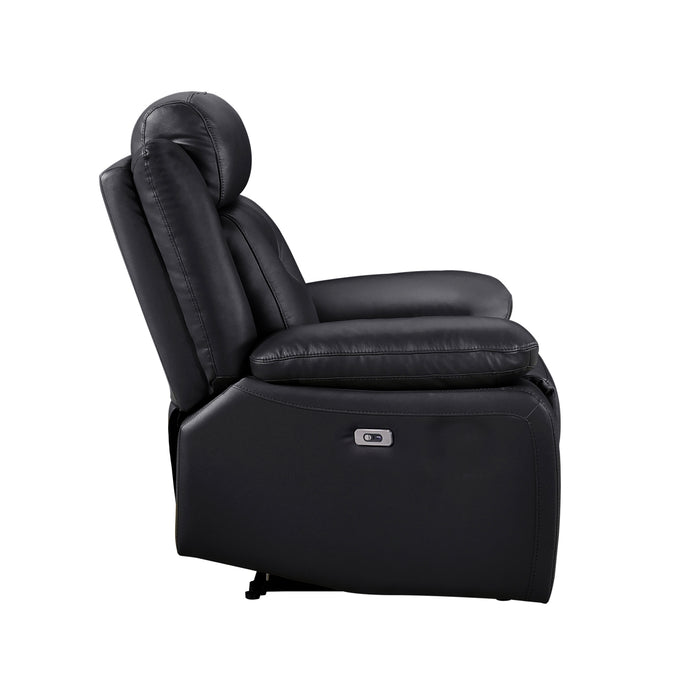 Monroe Power Recliner, Black Leather image 6