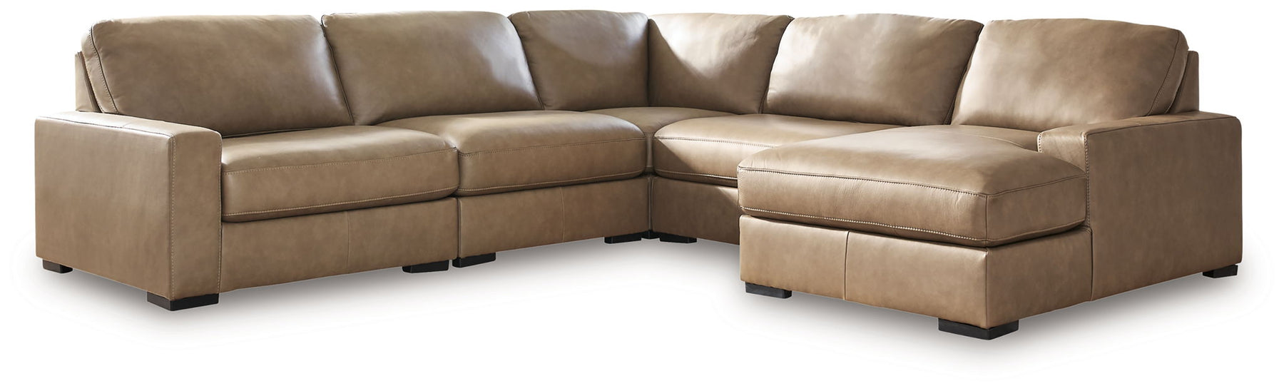 Dark Brown / 5 Pc. Right Arm Facing Corner Chaise Sectional