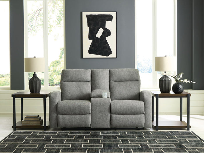Gauntlet - Double Recline Loveseat With Console - Sterling image 3