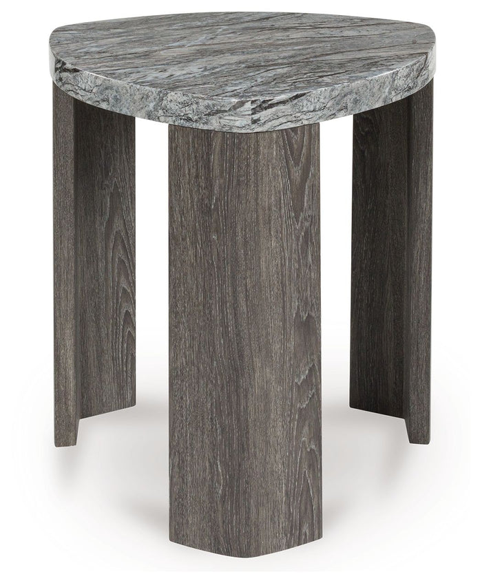 Surmour - Triangle End Table - Gray / Brown image 1