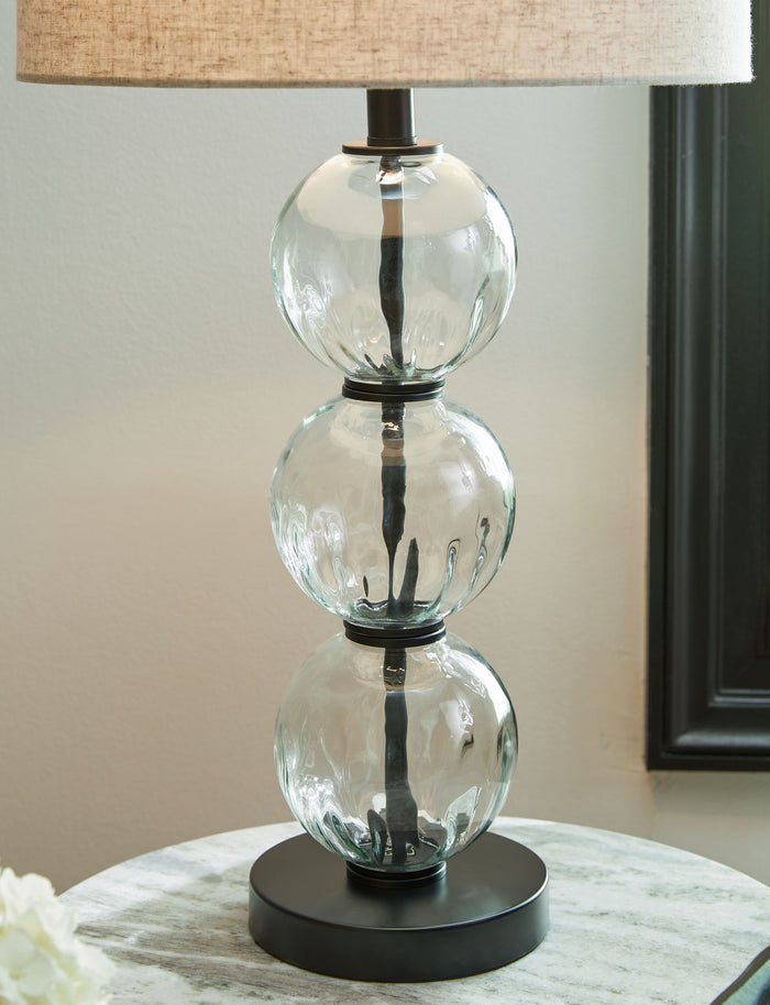 Airbal - Glass Table Lamp (Set of 2) - Clear / Black image 4