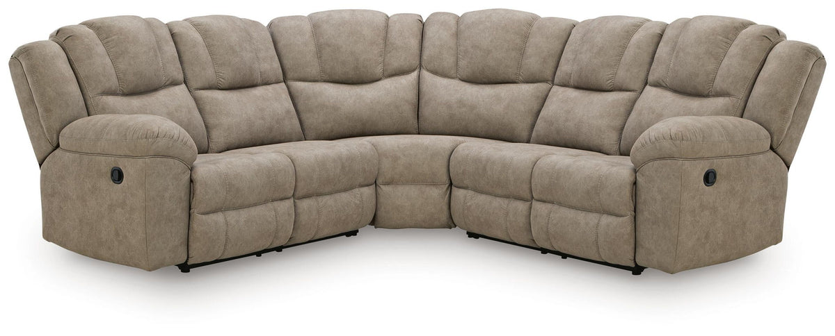 Pearce-Pike - 3-Piece Reclining Sectional - Birch