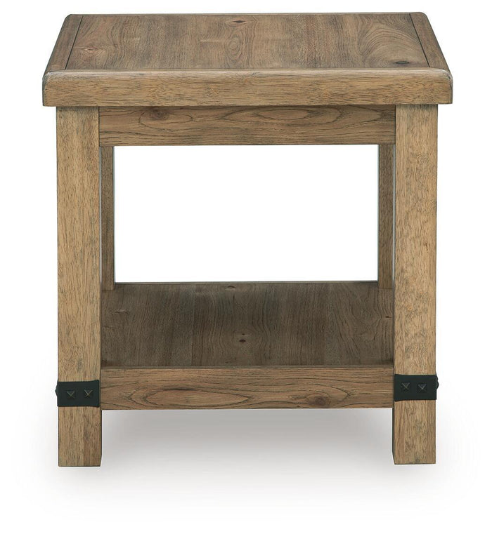 Ridgester - Rectangular End Table - Light Brown image 4