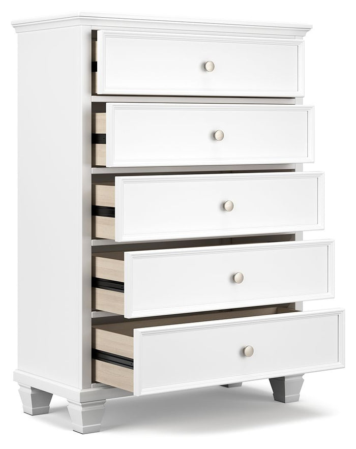 Fortman - Five Drawer Chest - White image 2