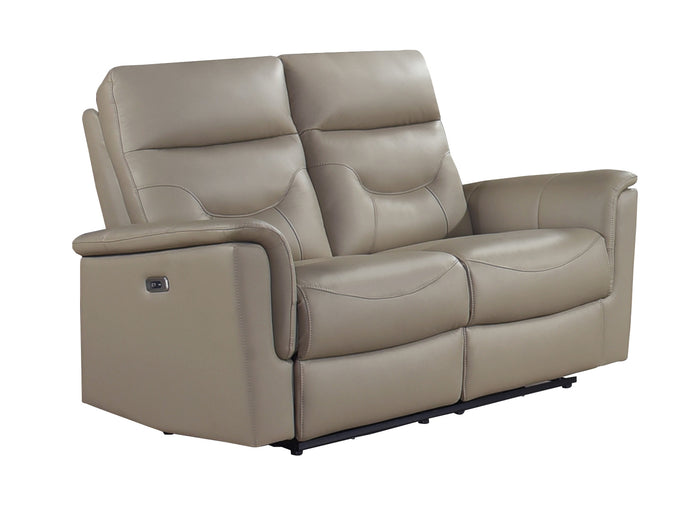 Vale Power Reclining Loveseat, Latte Leather Match image 4