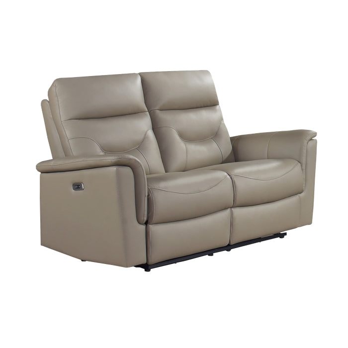 Vale Power Reclining Loveseat, Latte Leather Match image 8