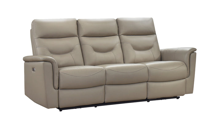 Vale Power Reclining Sofa, Latte Leather Match image 4