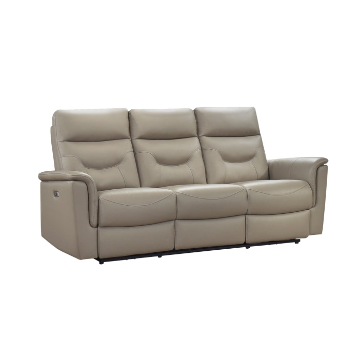 Vale Power Reclining Sofa, Latte Leather Match image 8