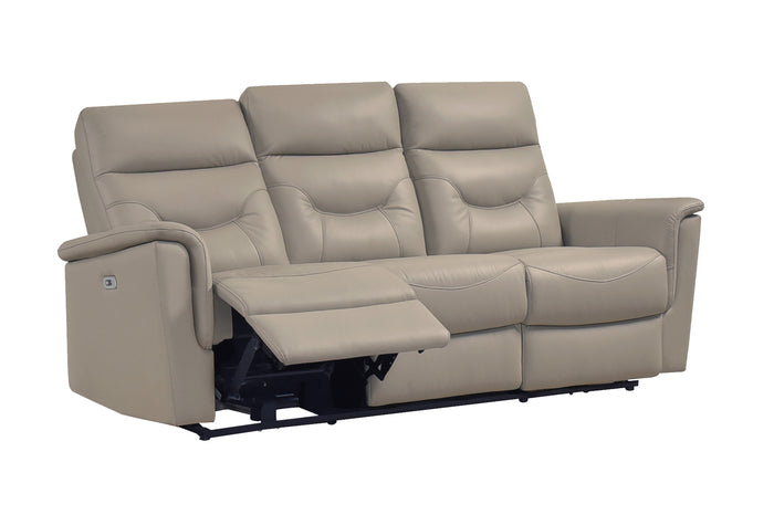Vale Power Reclining Sofa, Latte Leather Match image 5