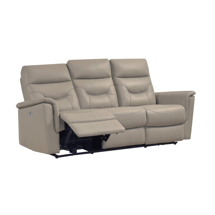 Vale Power Reclining Sofa, Latte Leather Match image 9