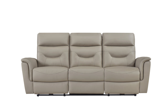 Vale Power Reclining Sofa, Latte Leather Match image 3