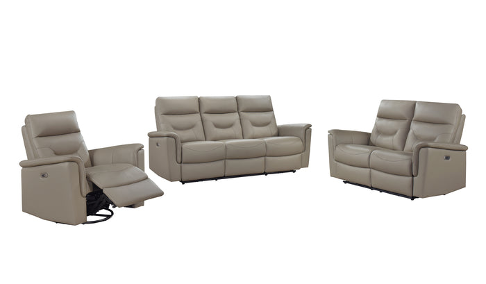 Vale Power Reclining Loveseat, Latte Leather Match image 6