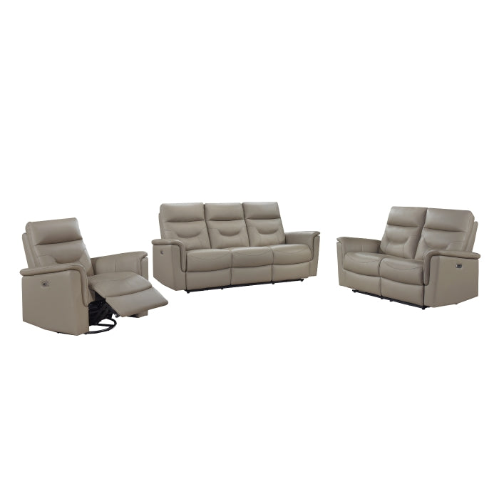 Vale Power Reclining Loveseat, Latte Leather Match image 10