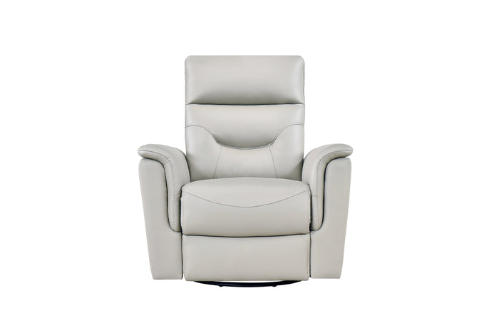 Vale Power Swivel Glider Recliner, Silver Leather Match image 3
