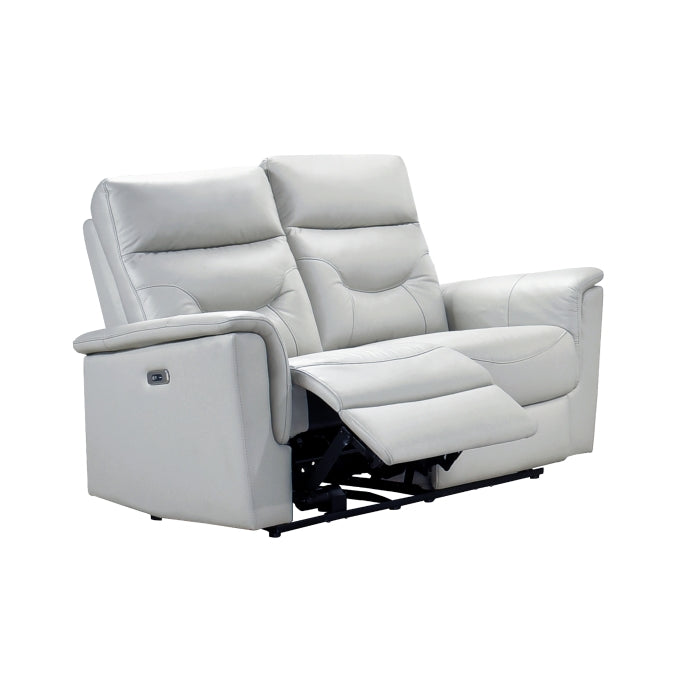 Vale Power Reclining Loveseat, Silver Leather Match image 9