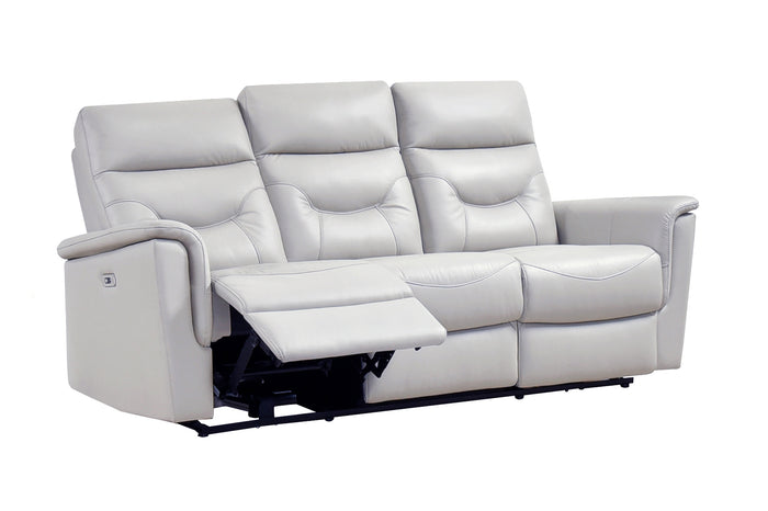 Vale Power Reclining Sofa, Silver Leather Match image 5