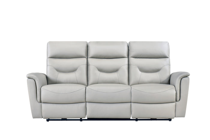 Vale Power Reclining Sofa, Silver Leather Match image 3