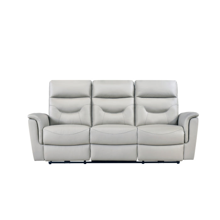 Vale Power Reclining Sofa, Silver Leather Match image 7
