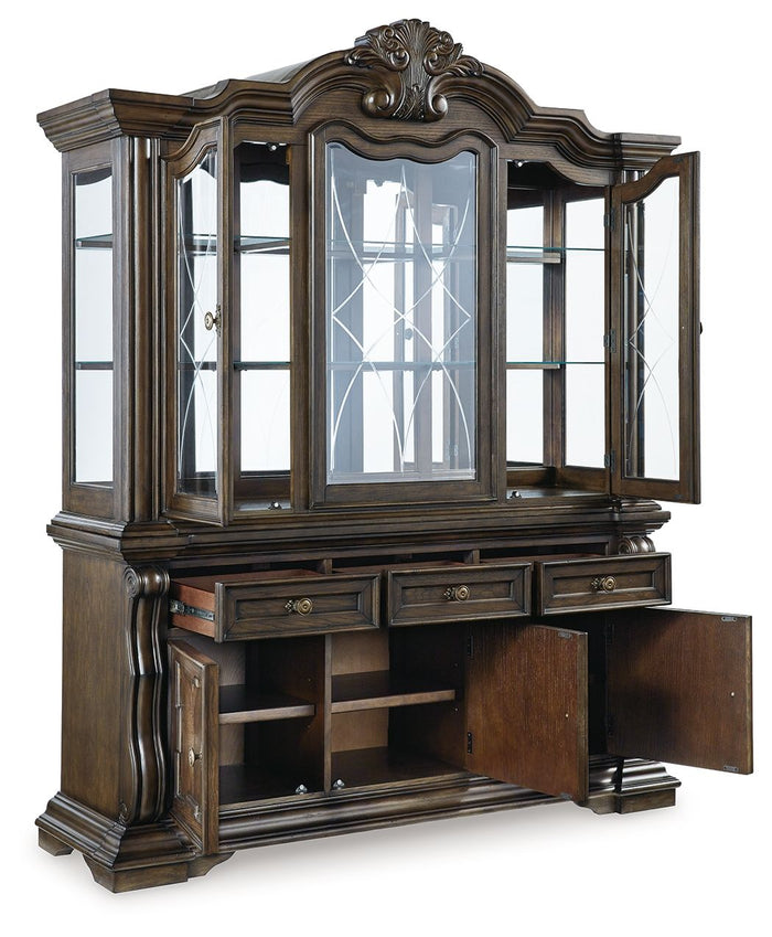 Maylee - Dining Buffet And Hutch - Dark Brown image 3