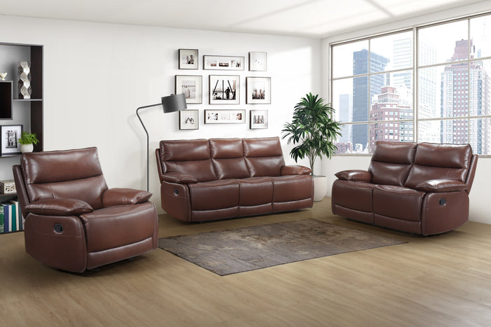 Marlo Double Reclining Loveseat, Brown image 1